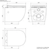 Technical drawing with dimensions of a toilet. Produktbild-Vorschau