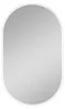Wandspiegel 45x75 cm, oval, matt weiß, Aluminiumrahmen Produktbild-Vorschau 1