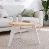 vidaXL Stolová deska kulatá Ø60x3 cm Borovicový masiv Náhled obrázku produktu 2