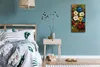 Dekor Leinwand Uhr Wandbilder 30x60 frische Blumen Produktbild-Vorschau 4