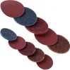 A collection of abrasive discs arranged in two diagonal rows against a white background. Produktbild-Vorschau