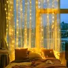 3x3 meter lichtgordijn, binnen, warm wit, 300 LED's. Productafbeelding-voorbeeld 16