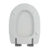 A top-down view of a white toilet seat on a white background. Produktbild-Vorschau