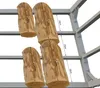 Four logs are shown suspended from a metal frame, with dimensions indicated by measurement lines. Produktbild-Vorschau