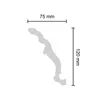 Decosa Zierprofil G34, weiß, 75 x 120 mm, Länge: 2 m - 10 Produktbild-Vorschau 3