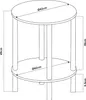 Stolik boczny 'Ves' z dolną półką 49 x Ø42 cm Biały Podgląd zdjęcia produktu 6