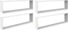 Four white cube shelves are arranged in a 2x2 grid against a white background. Náhled obrázku produktu