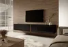 A modern living room with a wall-mounted TV and entertainment unit. Voir les images du produit