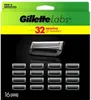 A product package for Gillette Labs razor blades, showing the packaging and a close-up of the razor head and multiple replacement blades. Produktbild-Vorschau