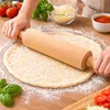 Nudelholz aus Buchenholz 40 cm Teigrolle mit Griffen Produktbild-Vorschau 4