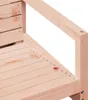 A close-up view of a wooden garden lounge set, focusing on the armrest and seating area. Produktbild-Vorschau