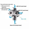 Diagram of a 3-way water diverter valve with labels and arrows indicating water flow. Náhľad obrázku produktu