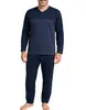 KB Schlafanzug Herren langarm lange Hose Männer Pyjama Set Produktbild-Vorschau 1