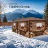 A wooden chalet-style pavilion set up in a snowy environment with mountains in the background. Náhled obrázku produktu