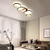 ZMH LED Plafonnier Noir 3000k Blanc Chaud Moderne 4 Flammes Voir les images du produit 3