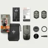 A collection of Wacaco Minipresso GR2 portable espresso machine components and packaging. Produktbild-Vorschau