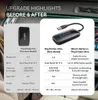 Comparison of two car adapters, highlighting upgrades. Produktbild-Vorschau