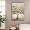 Leinwand Bilder 80x120 cm - Lebensbaum - Beige - Gold - Produktbild-Vorschau 2