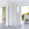 Duschkabine 70x80cm Falttür Eckdusche Duschtür Drehtür Produktbild-Vorschau 1