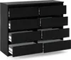 MRBLS_HOME Kommode mit 8 Schubladen Schwarz Matt Produktbild-Vorschau 2