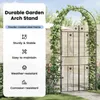 vidaXL Arco da giardino nero 115 x 37 x 226 cm Anteprima dell’immagine prodotto 6