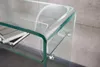 Close-up of a modern glass console table with a book on it. Produktbild-Vorschau