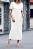 Langes Damenkleid mit überschnittenen Schultern, Produktbild-Vorschau 4