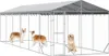 vidaXL Outdoor-Hundezwinger mit Dach Silbern 3x9x2,5m Produktbild-Vorschau 3