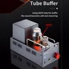 A close-up marketing image of a tube amplifier, highlighting its vacuum tubes and controls. Produktbild-Vorschau