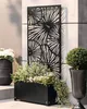 Pflanzkasten mit Rankgitter aus Metall, schwarz, 60x24x24 Produktbild-Vorschau 1