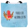 Mr. & Mrs. Panda Tote Bag Rotkehlchen Weihnachten - Eisblau Produktbild-Vorschau 1