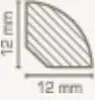 Viertelstableiste Fußleiste 12 x 12 x 2000 mm Grau zum Produktbild-Vorschau 2
