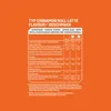 A close-up of nutritional information and product flavor details on an orange background. Náhled obrázku produktu