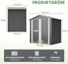 Metalen gereedschapsschuur 142 x 185 cm met metalen Productafbeelding-voorbeeld 2