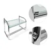 Relaxdays – półka ścienna ze stali nierdzewnej, wys. x Podgląd zdjęcia produktu 6