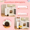 COSTWAY Cucina per bambini con piano di lavoro estraibile, Anteprima dell’immagine prodotto 4