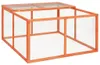 vidaXL Králíkárna 124x120x60 cm z masivního jedlového dřeva Náhled obrázku produktu 7