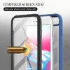 A close-up of two iPhone cases, one black and one blue, with a bullet impact graphic on the black case. Produktbild-Vorschau