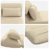 vidaXL Poltrona reclinabile in tessuto color crema Anteprima dell’immagine prodotto 7