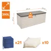 Grindi - Gartenbox 390 L - Auflagenbox wasserdicht Larus - Produktbild-Vorschau 2