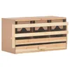 vidaXL Nid de poule 3 compartiments 72 x 33 x 38 cm Pin Voir les images du produit 7