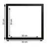 Cornice Italia 30×30 cm con vetro vero - nero (MDF, Anteprima dell’immagine prodotto 2