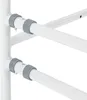 A close-up view of the adjustable joints of a white metal frame, likely part of a mobility aid or support structure. Podgląd zdjęcia produktu