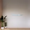 A minimalist interior scene with two potted plants and a wall-mounted shelf. Produktbild-Vorschau