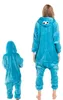 Damen-Pyjama Kigurumi Kostüm Einteiler Krümelmonster Outfit Produktbild-Vorschau 8