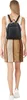 A woman from behind wearing a black backpack and a striped skirt. Produktbild-Vorschau