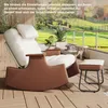 Sillón mecedora con reposapiés, sillón reclinable tapizado Vista previa de la imagen del producto 4