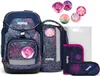 A school backpack set with matching accessories, featuring a galaxy-like pattern and princess-themed embellishments. Náhľad obrázku produktu