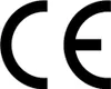 A black CE mark on a white background. Produktbild-Vorschau