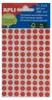APLI, ronde etiketten, 5 vel, 8 x 8 mm, rood. Diameter: 8 Productafbeelding-voorbeeld 1